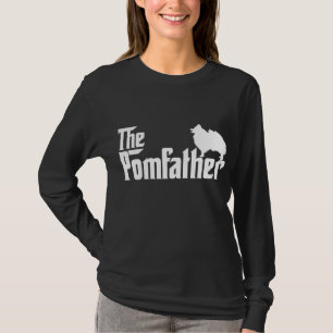Funny Pomeranian Father Dad The Pom Father Dog Lov T-Shirt