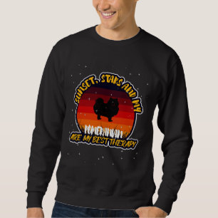 Funny Pomeranian For Any Dog Sunset And Stars Lov Sweatshirt