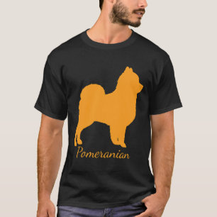 Funny Pomeranian Friend Puppy Love Dog Silhouetted T-Shirt