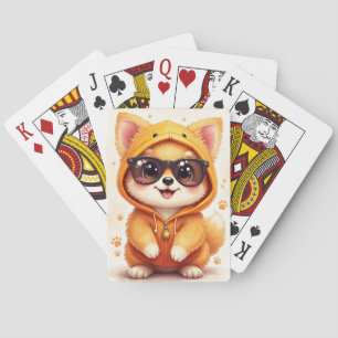 Funny Pomeranian Kawaii Dog Playing Cards