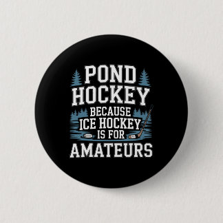 Funny Pond Hockey 6 Cm Round Badge