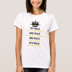 Funny Pontoon Boat Captain Gift Boating Boat Owner T-Shirt