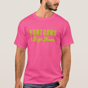 Funny Pontoon Boat, Summer Vacation Party, Lake Ri T-Shirt