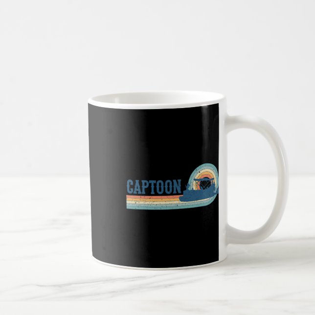 Funny Pontoon Boating Captoon Tritoon Captain Pont Coffee Mug (Right)