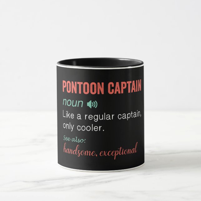 Funny Pontoon Captain Definition Mug (Center)