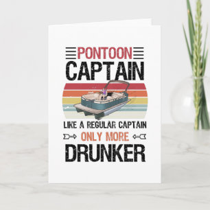 Funny Pontoon Captain Pontooning Gift Card