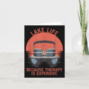 Funny Pontoon Lover Boat Captain Boating Pontoon _ Card