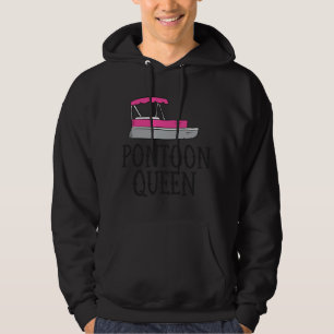 Funny Pontoon Queen Girl Boat Pontoon Hoodie