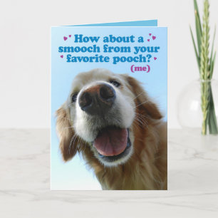 Funny Pooch Golden Retriever Father's Day Card