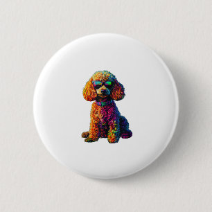 Funny Poodle Animal Lover Dogs Graphic Cute Dog Ow 6 Cm Round Badge