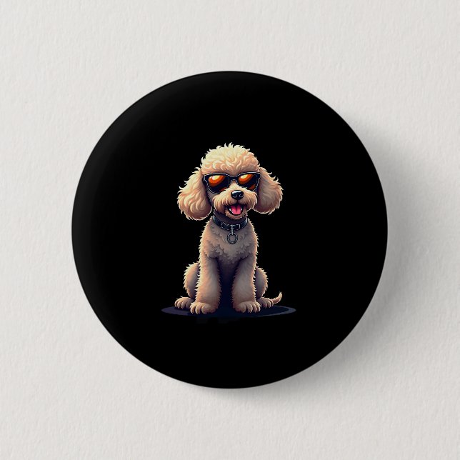 Funny Poodle Animal Lover Dogs Graphic Cute Dog Ow 6 Cm Round Badge (Front)
