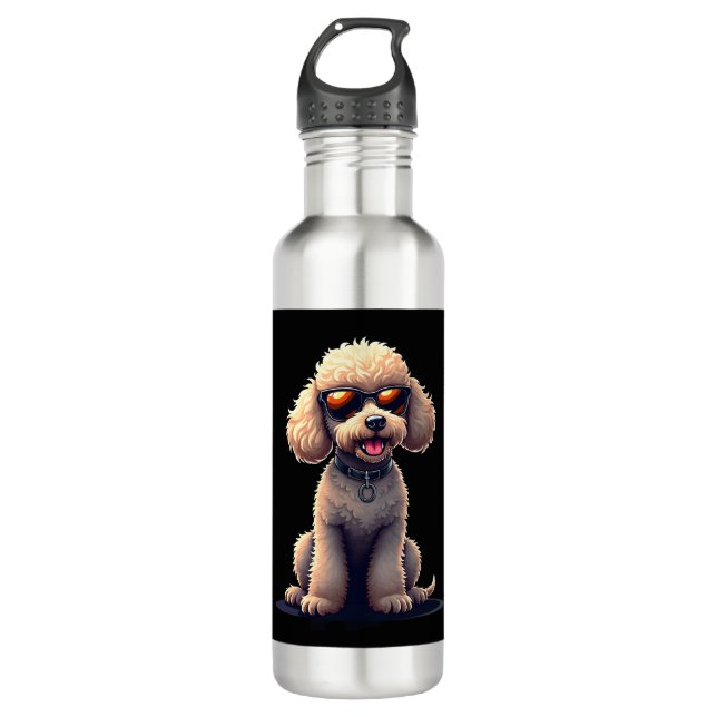 Funny Poodle Animal Lover Dogs Graphic Cute Dog Ow 710 Ml Water Bottle (Front)