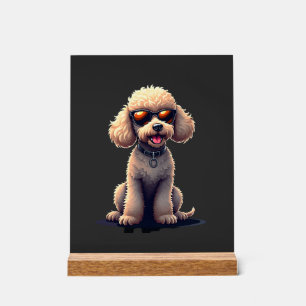 Funny Poodle Animal Lover Dogs Graphic Cute Dog Ow Acrylic Sign