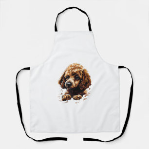 Funny Poodle Animal Lover Dogs Graphic Cute Dog Ow Apron