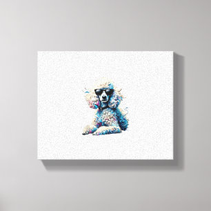 Funny Poodle Animal Lover Dogs Graphic Cute Dog Ow Canvas Print