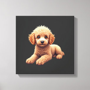 Funny Poodle Animal Lover Dogs Graphic Cute Dog Ow Canvas Print