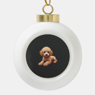 Funny Poodle Animal Lover Dogs Graphic Cute Dog Ow Ceramic Ball Christmas Ornament