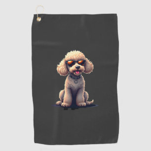 Funny Poodle Animal Lover Dogs Graphic Cute Dog Ow Golf Towel