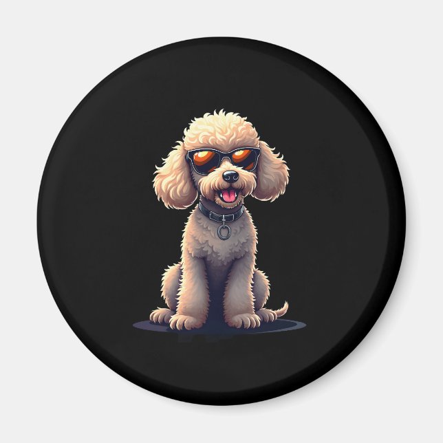 Funny Poodle Animal Lover Dogs Graphic Cute Dog Ow Magnet (Front)