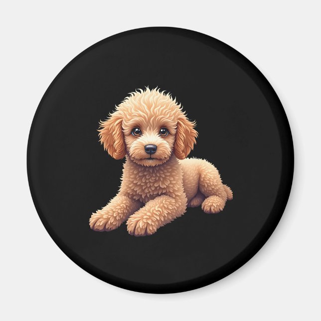 Funny Poodle Animal Lover Dogs Graphic Cute Dog Ow Magnet (Front)