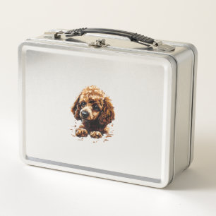 Funny Poodle Animal Lover Dogs Graphic Cute Dog Ow Metal Lunch Box