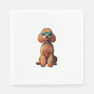 Funny Poodle Animal Lover Dogs Graphic Cute Dog Ow Napkin