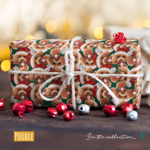 Funny Poodle Christmas Pattern Wrapping Paper