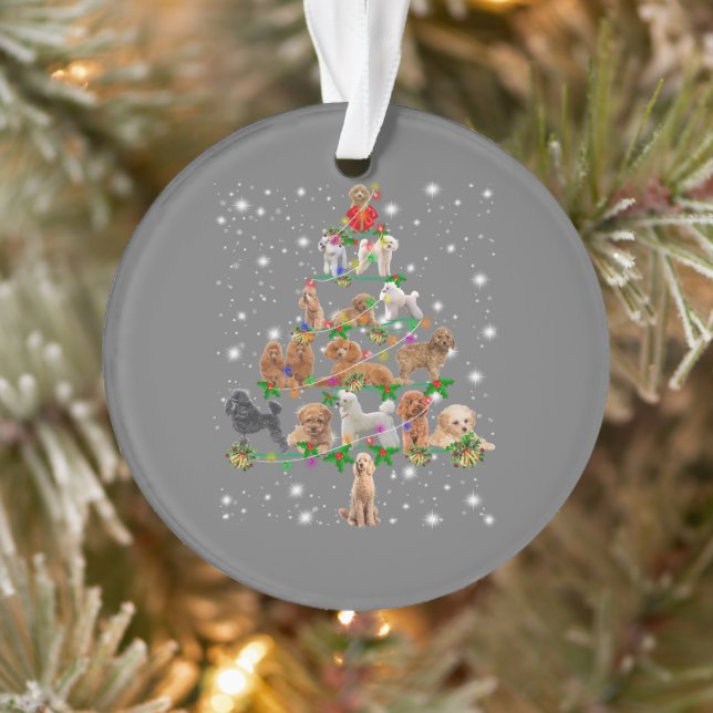 Funny Poodle Christmas Tree Decor Ornament Costume (Tree)