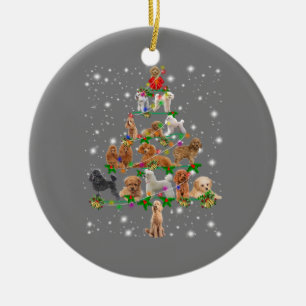 Funny Poodle Christmas Tree Decor Ornament Costume