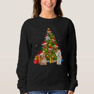 Funny Poodle Christmas Tree Gifts Xmas Costume Sweatshirt