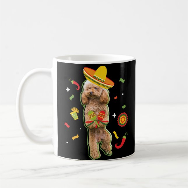 Funny Poodle Dog Lover Owner Cute Coffee Mug (Left)