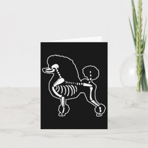 Funny Poodle Dog Skeleton Halloween Doodle Dogs Lo Card