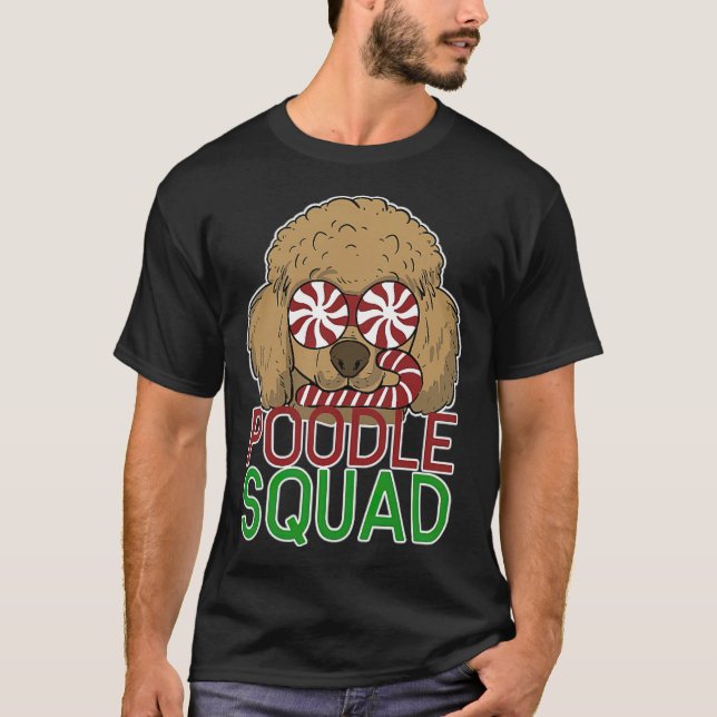 Funny Poodle Squad Christmas dog best friends coun T-Shirt (Front)