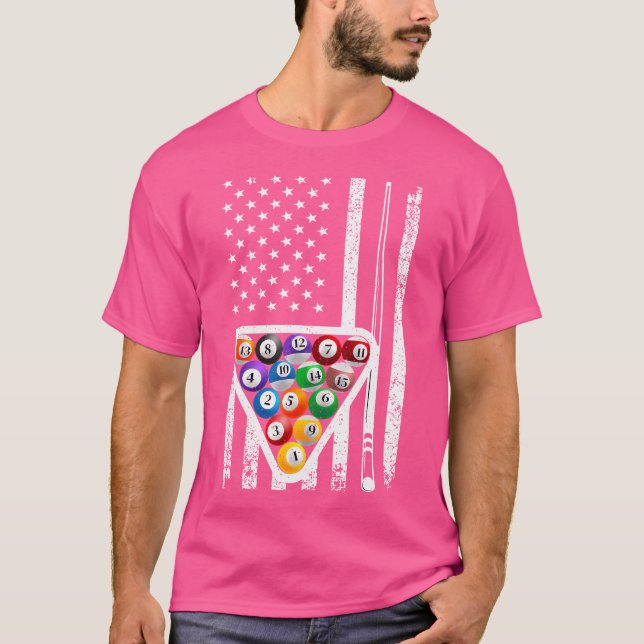 Funny Pool Art For Billiards Player Billiard Lover T-Shirt (Front)
