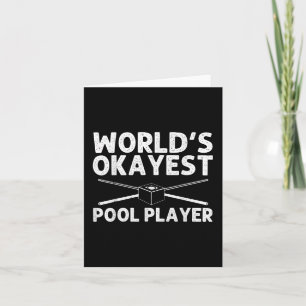 Funny Pool Art For Men Women Billiards Lover Pool Card
