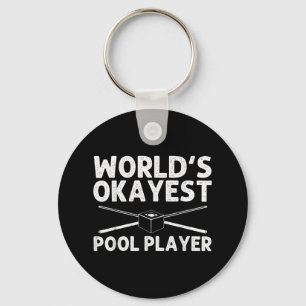 Funny Pool Art For Men Women Billiards Lover Pool Key Ring