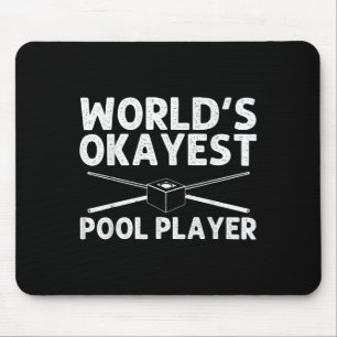 Funny Pool Art For Men Women Billiards Lover Pool Mouse Mat