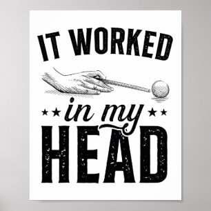 Funny Pool Art For Men Women Billiards Lover Pool Poster