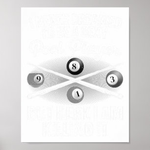 Funny Pool Art For Men Women Billiards Lover Pool Poster
