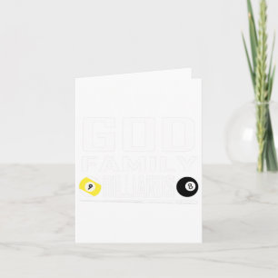 Funny Pool Billiard God Family Billiards Gift  Card