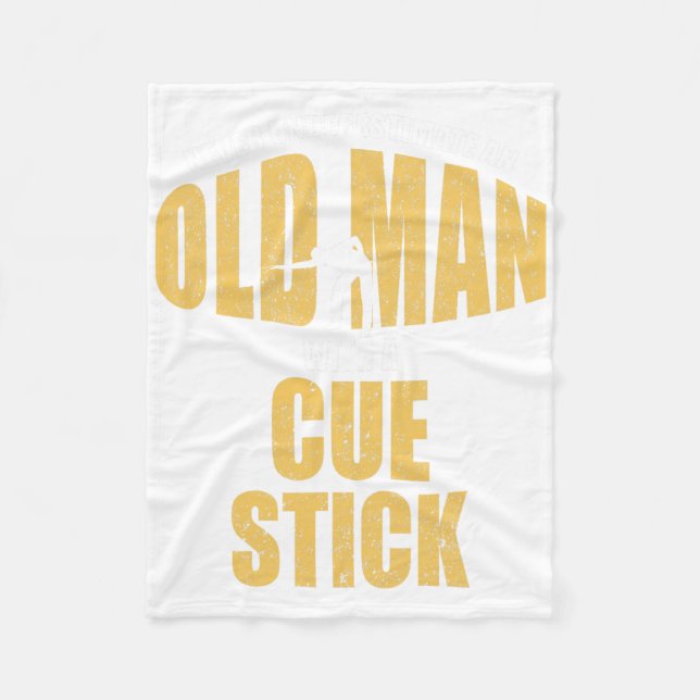 Funny Pool Billiard Player Snooker Old Man With A  Fleece Blanket (Front)
