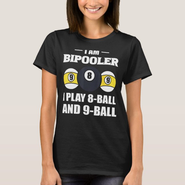Funny Pool Billiards Billiard Player T-Shirt (Front)