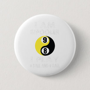 Funny Pool Billiards Billiard Shirt I Am Bipooler 6 Cm Round Badge