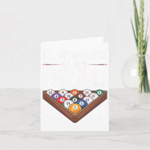 Funny Pool Billiards Design For Men Women Pool Gam Card