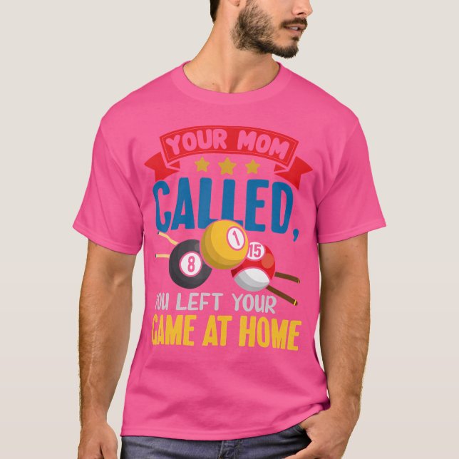 Funny Pool Billiards Player T-Shirt (Front)