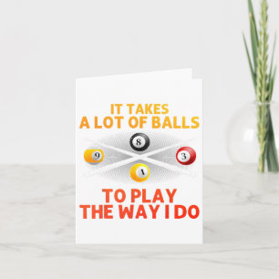 Funny Pool Design For Men Boys Billiard Lover Pool Card