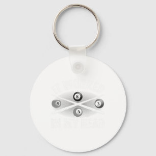 Funny Pool Design For Men Women Billiards Lover Po Key Ring