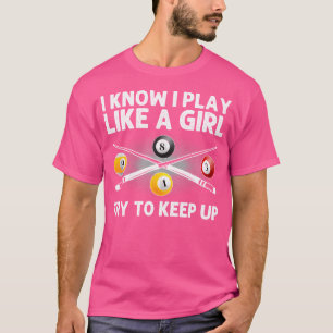 Funny Pool Girls Billiards Pool Player T-Shirt