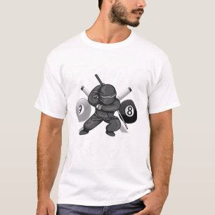 Funny Pool Ninja Cute Pocket Billiards Boys Girls T-Shirt
