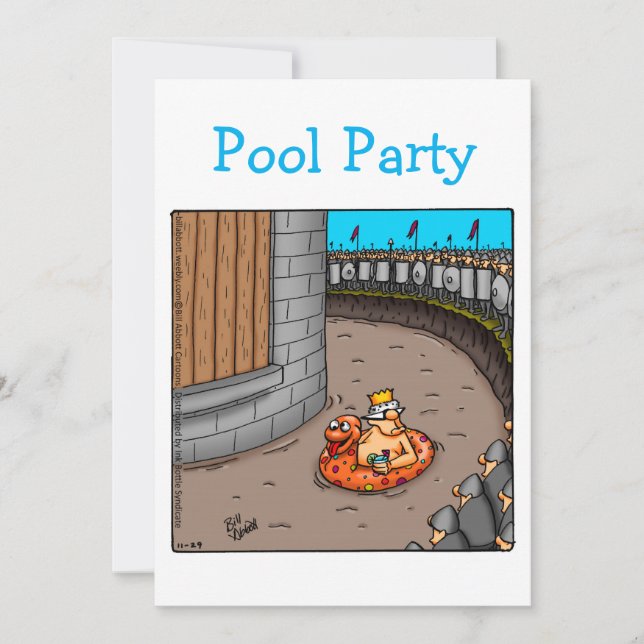 Funny Pool Party Invitation (Front)